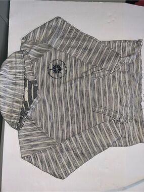 Men's Crewneck Striped Pullover Sweater - Gray